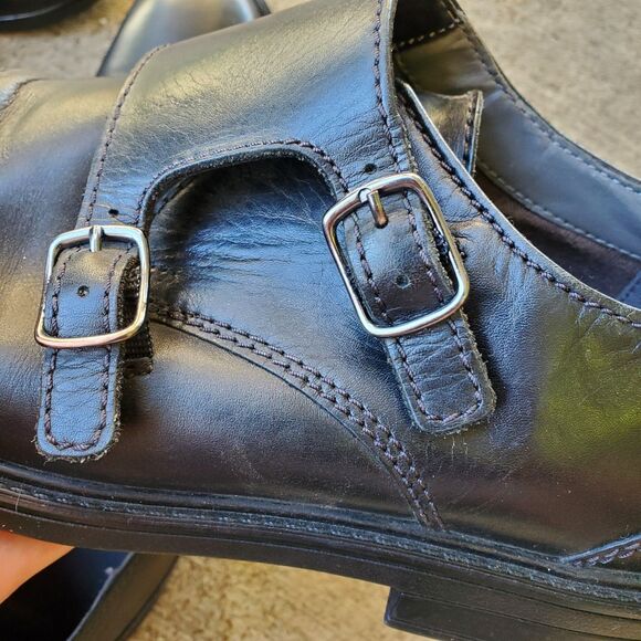 Bostonian Double Monk Strap Shoe Black UK7.5/US8.5 - Picture 6 of 6